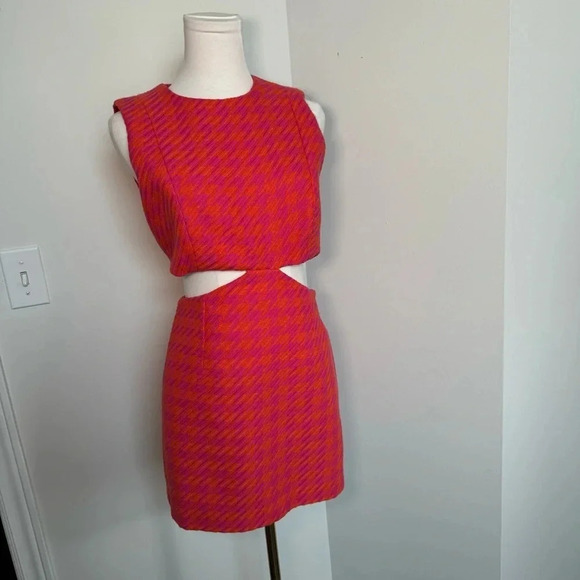 NWT MANGO TWEED  SIDE CUT GLAM DRESS OLD MONEY S - Picture 4 of 8